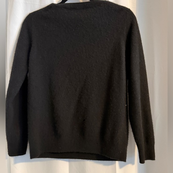 Hilary Radley 100% Cashmere Black V Neck Sweater XL - Picture 6 of 11